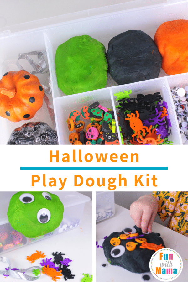 DIY Halloween Playdough Kit and Halloween Sensory Bin