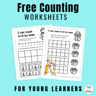 free fall counting worksheets