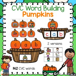 CVC Pumpkins - CVC Worksheets for Word Building