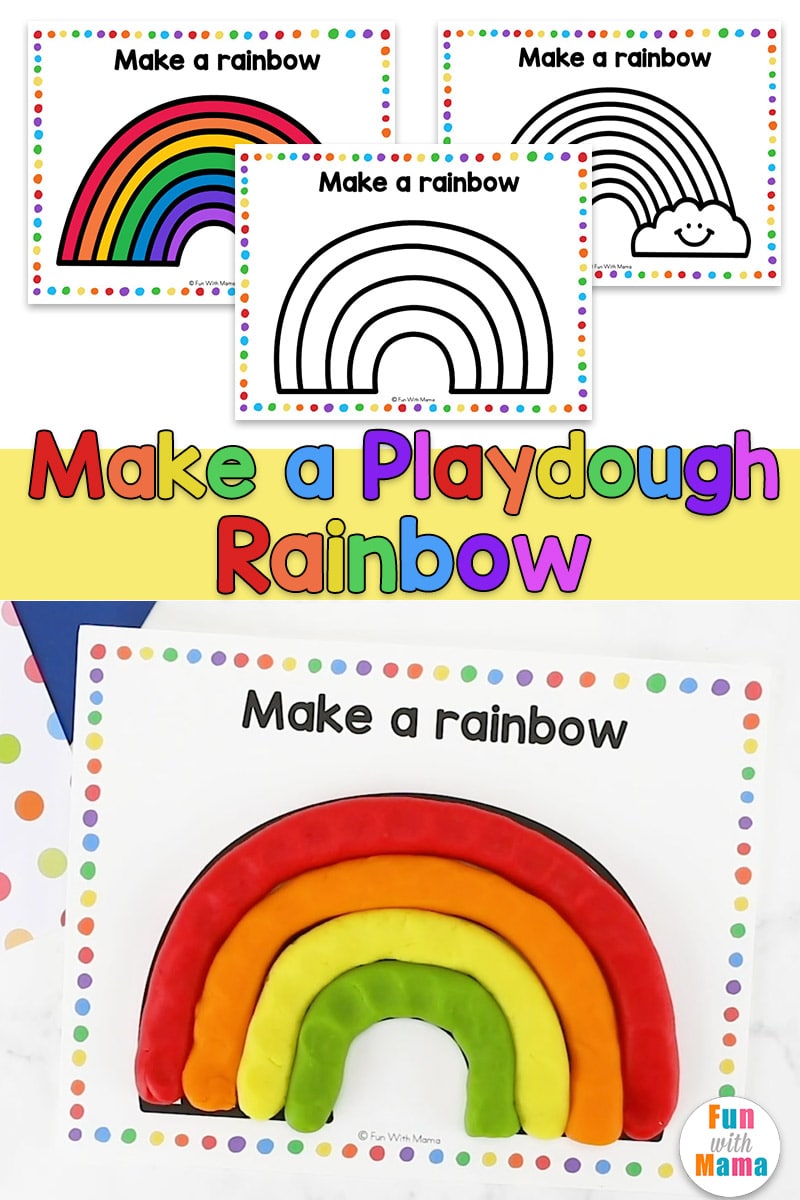 make a rainbow playdough