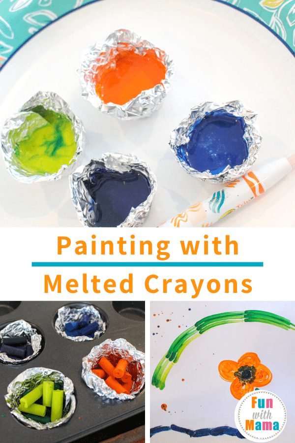 Melted Crayon Art - Painting Kids Craft