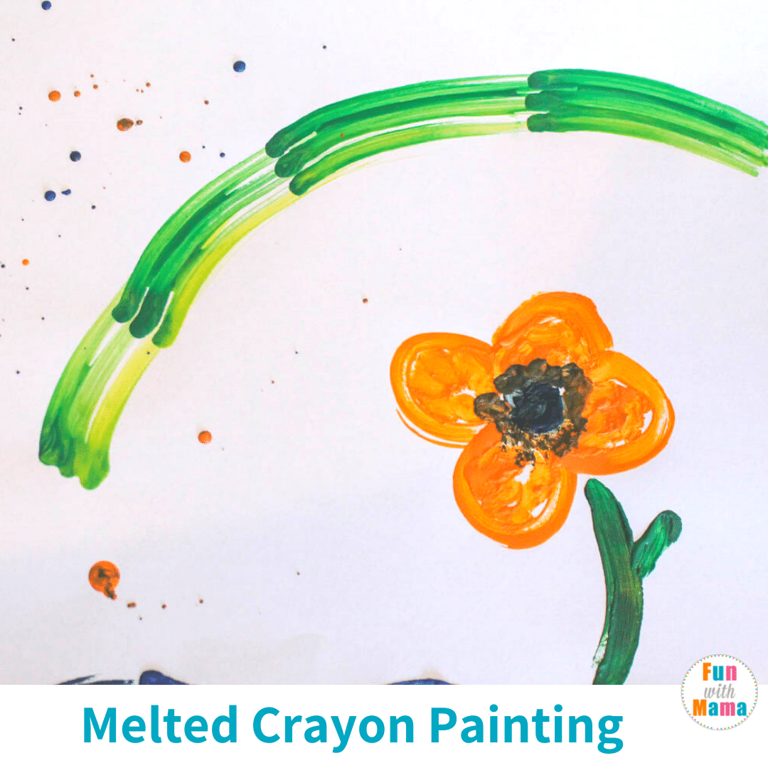 Melted Crayon Art - Painting Kids Craft