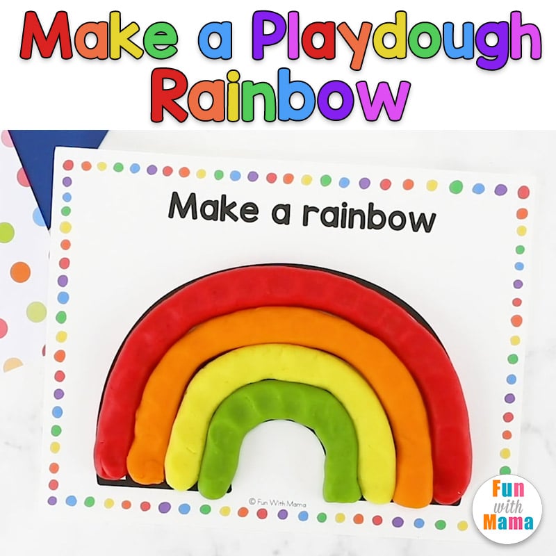 make a playdough rainbow 