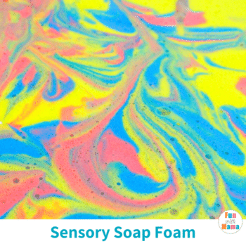 sensory soap foam play