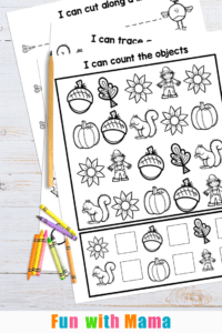 Fall Worksheets For Preschool (Free Printable!) - Fun with Mama