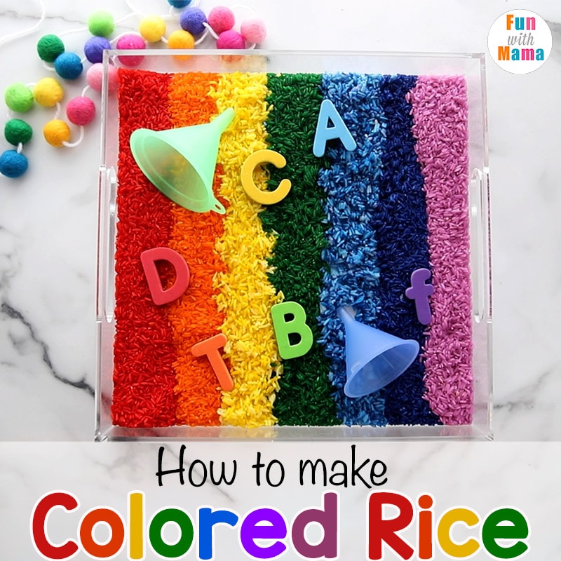 how to make colored rice 
