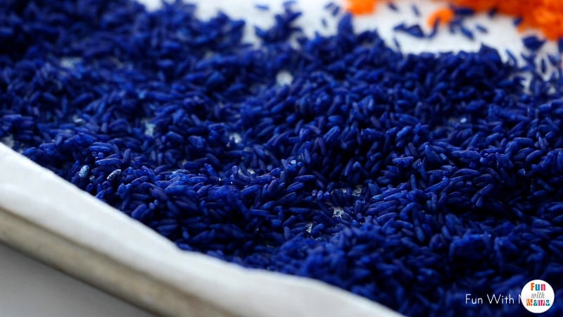blue colored rice 