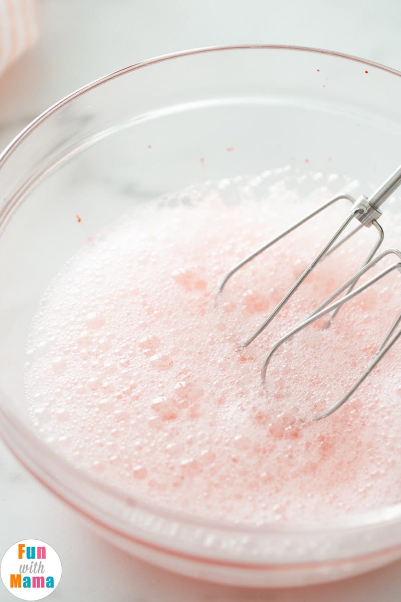 using mixer to create bubble foam