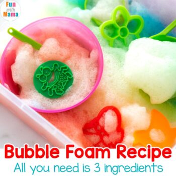 rainbow bubble foam recipe