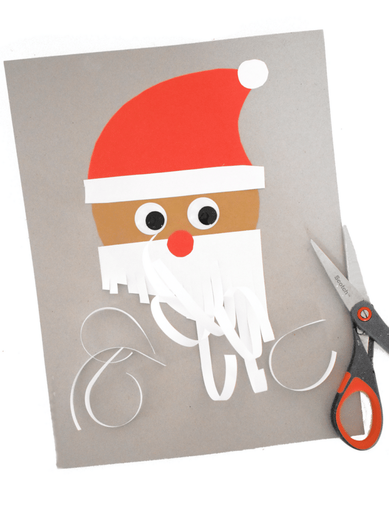 cut santas beard scissor craft