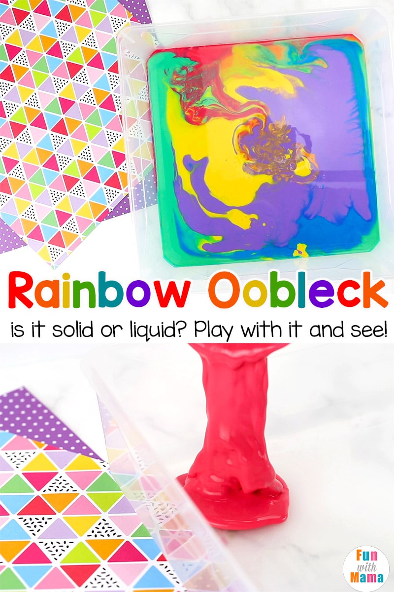 recipe for rainbow oobleck 