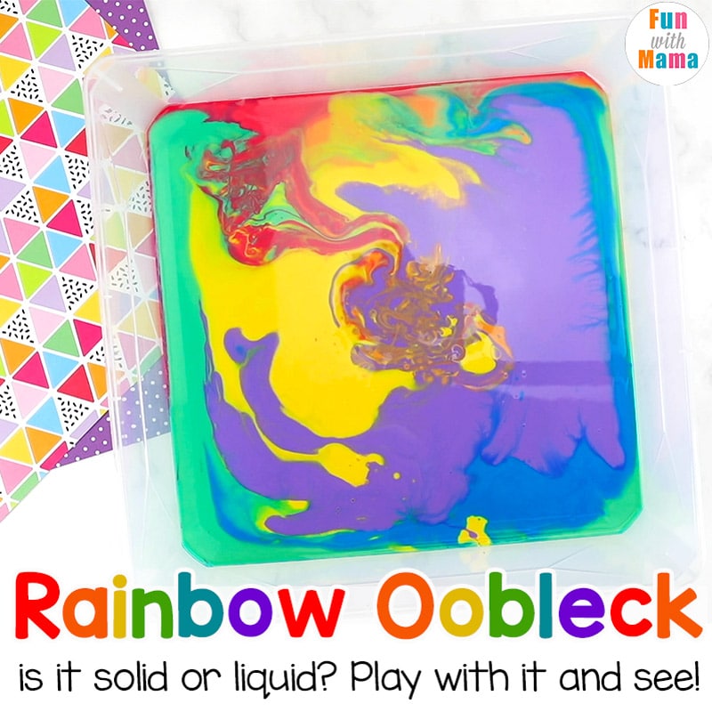 how to make rainbow oobleck 