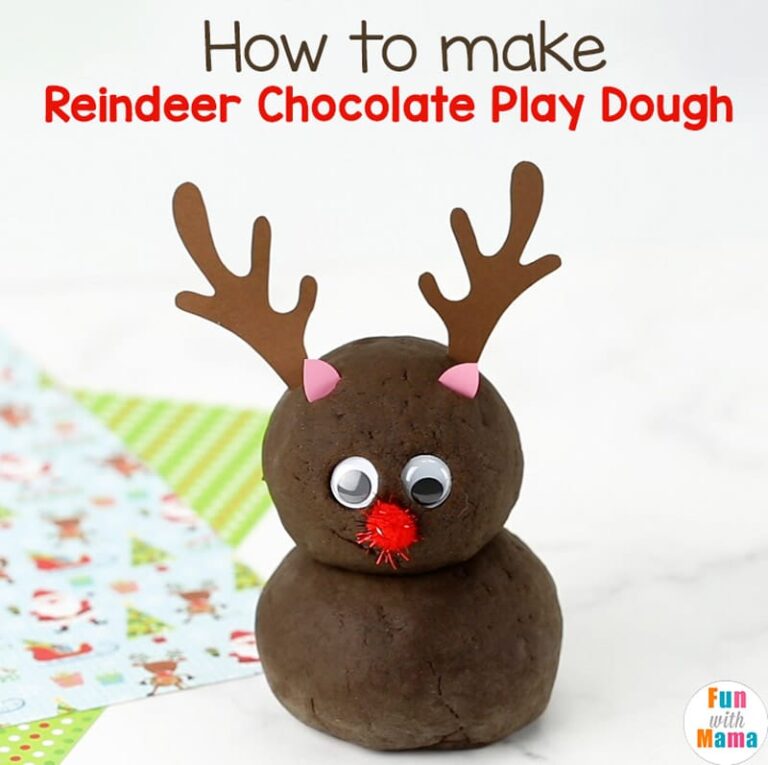 Reindeer Chocolate Playdough Recipe Fun with Mama