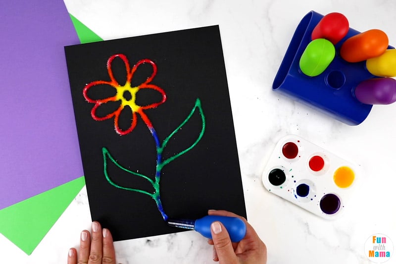 flower salt painting art 