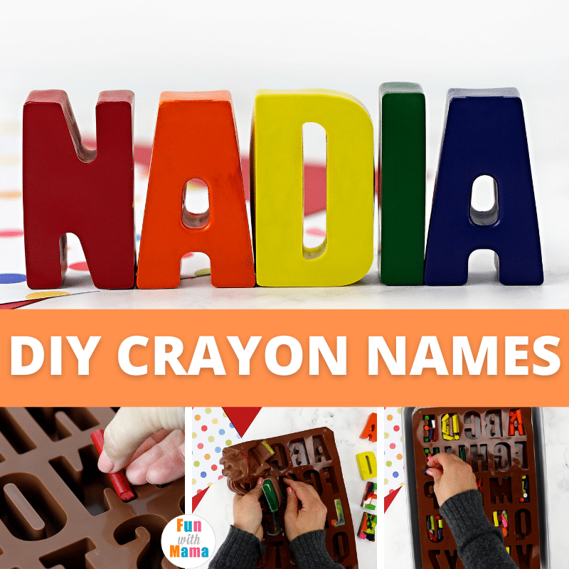 DIY crayon letters 