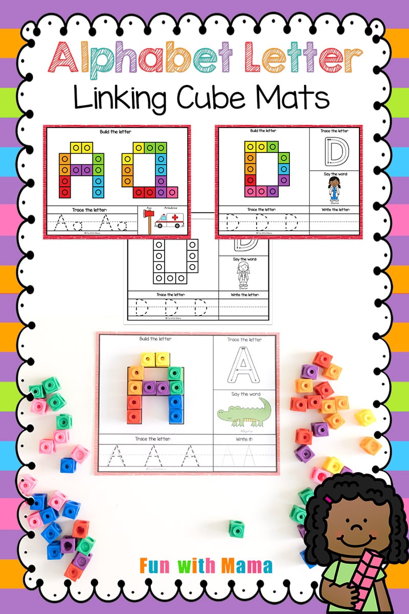counting cute alphabet mats