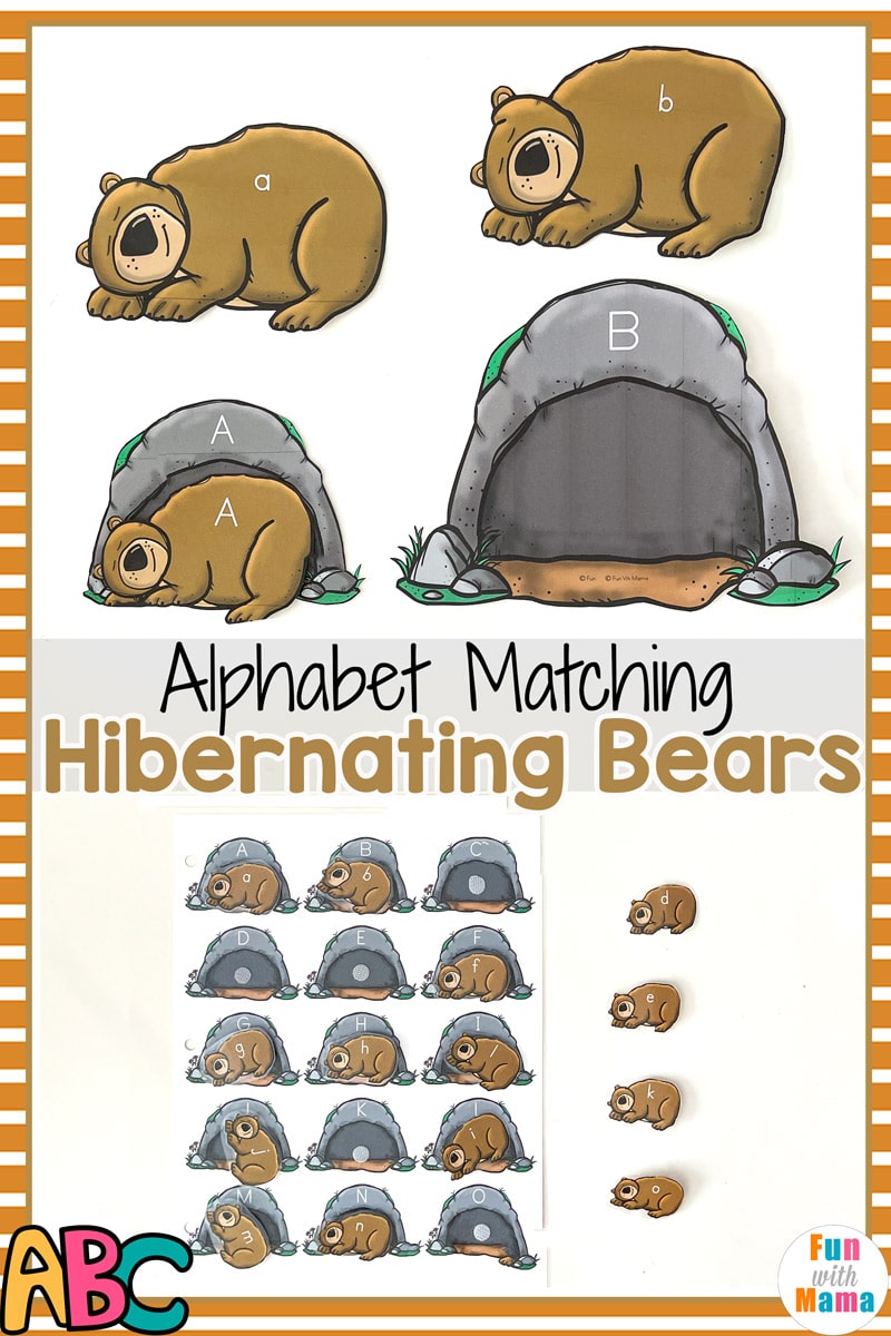 alphabet matching bears 