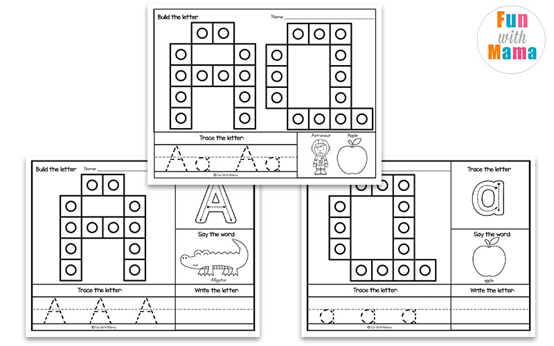 cubed alphabet mats 