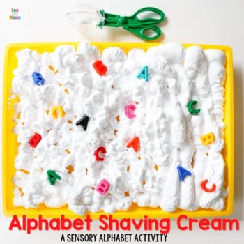 alphabet shaving cream activity