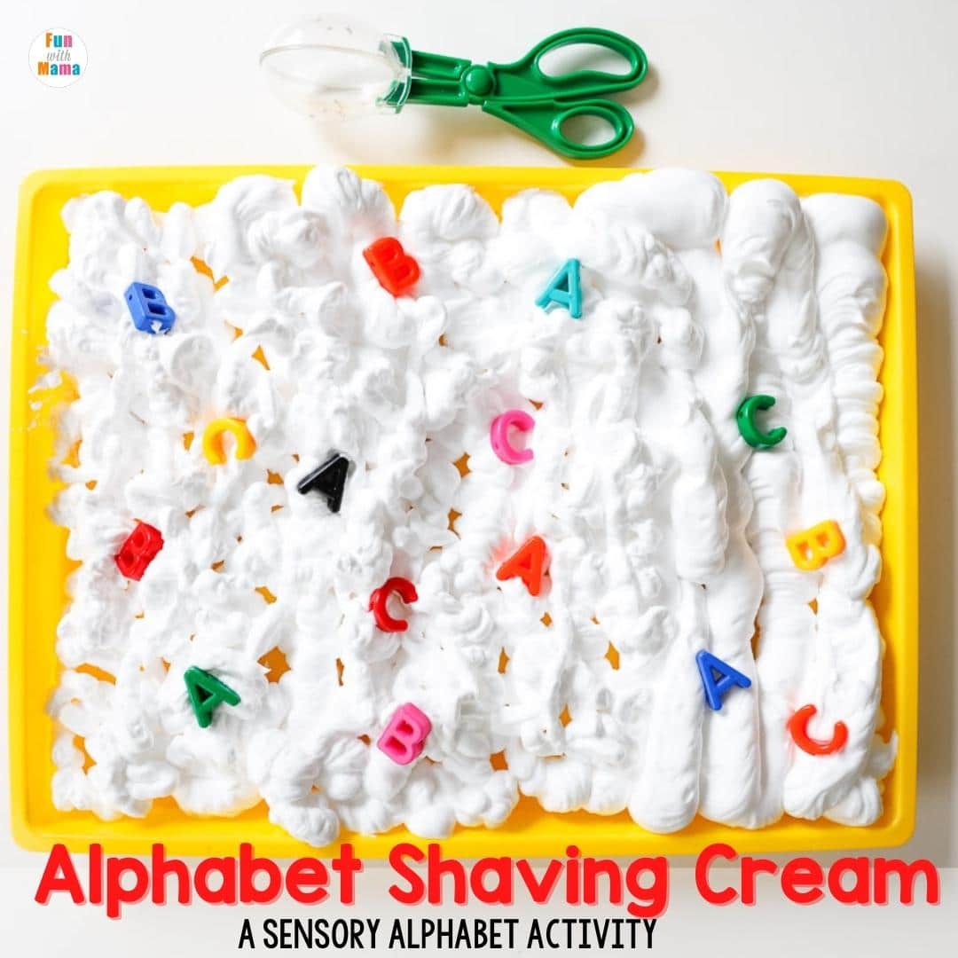 Alphabet Shaving Cream Letters Fun with Mama