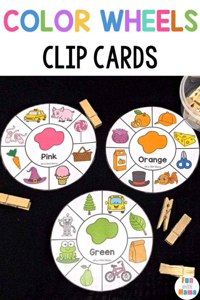 Color Wheels Clip Cards