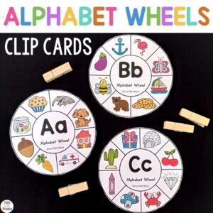alphabet wheels clip cards