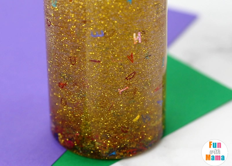 calming jar with glitter 