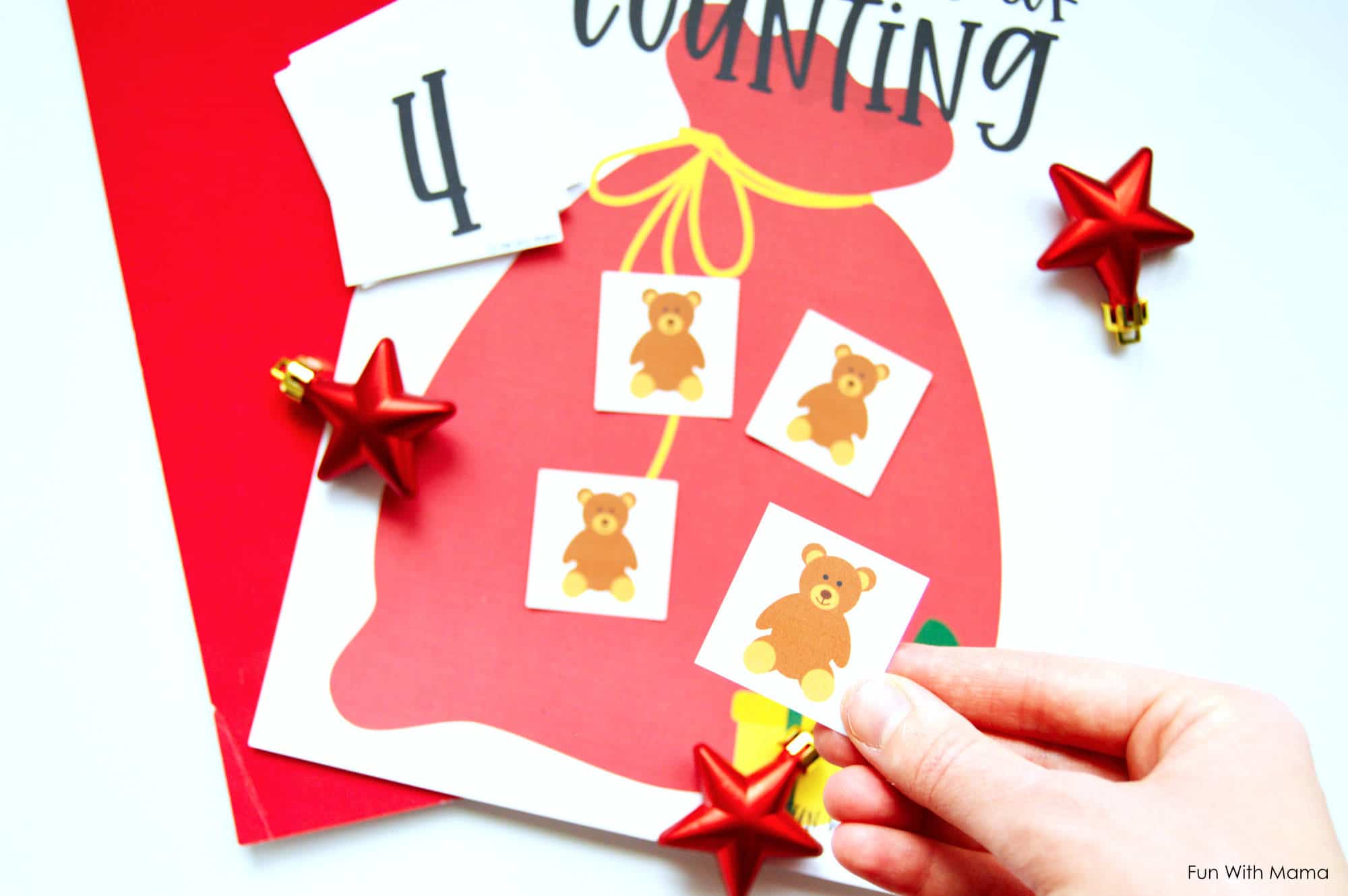 bears on cards for counting 