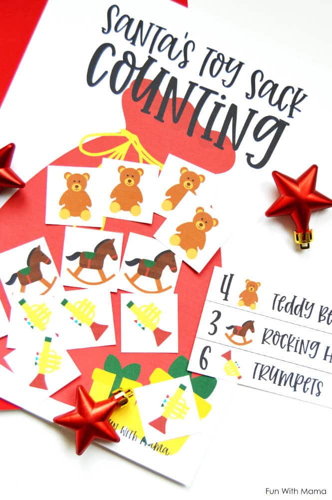 early learner holiday counting printable 