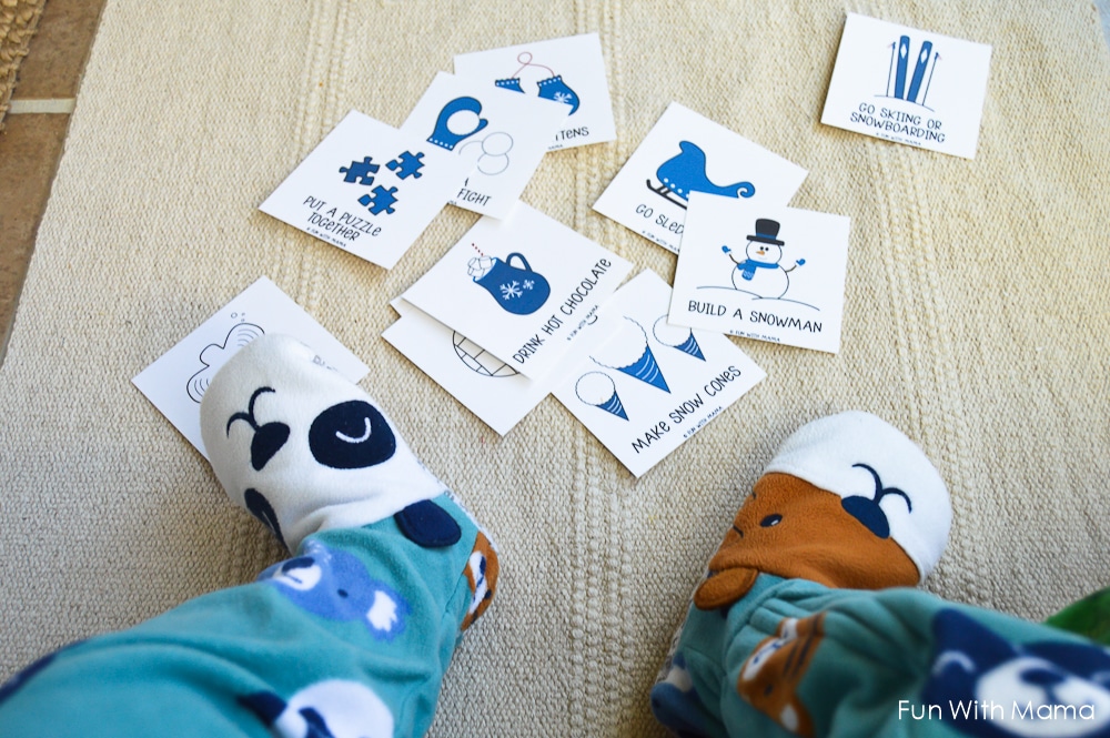 pile of printable winter ideas for kids 