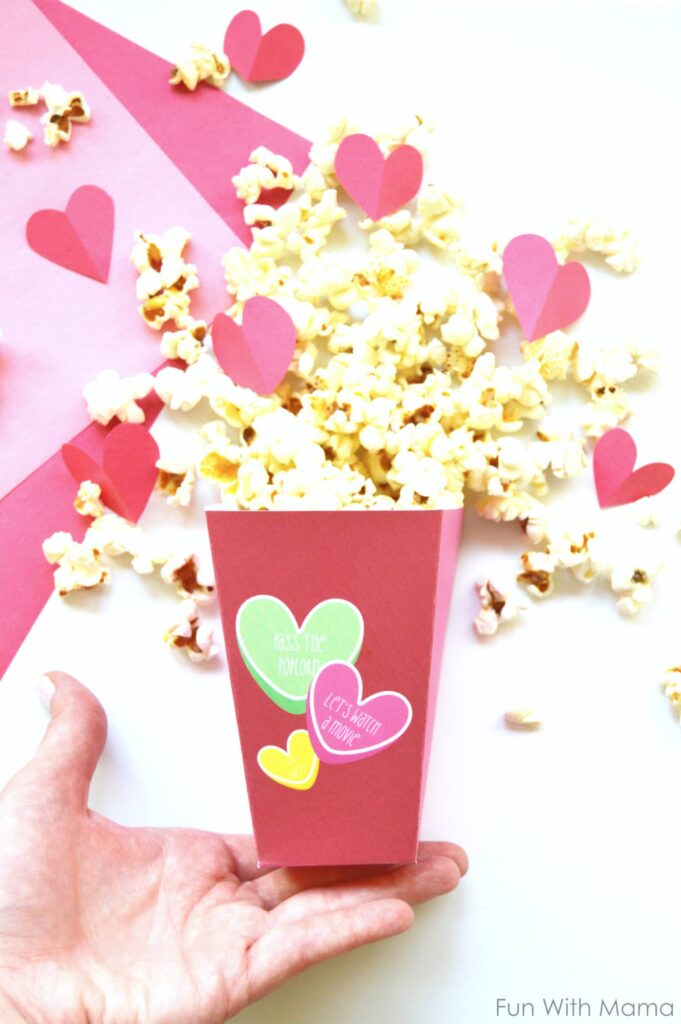 popcorn treat box for valentine's day 