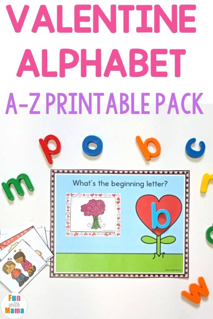 valentine alphabet printable pack 