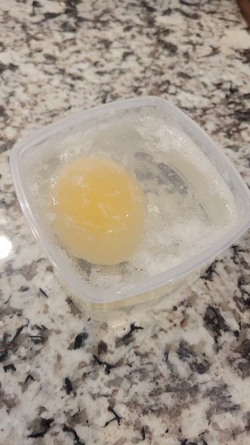 making a bouncy egg with vinegar 