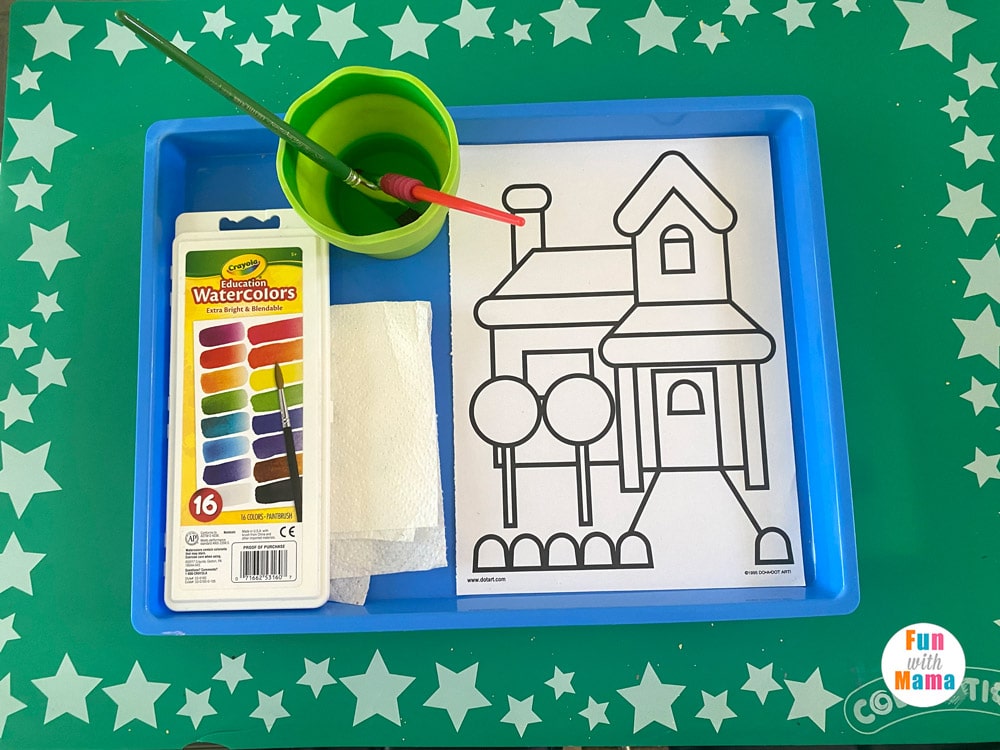 kids watercolor activity