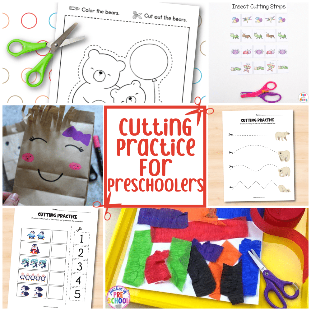 3 simple and inexpensive ways to make cutting practice for preschool fun! -  Time for Toddlers