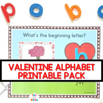 valentine ABC printable for preschoolers