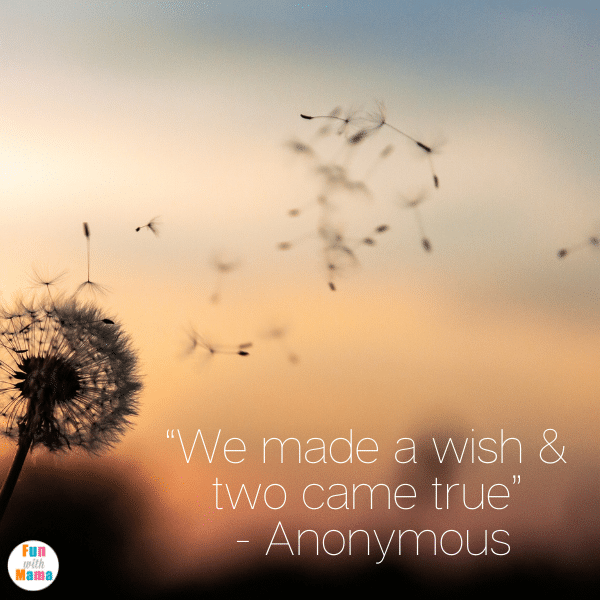 made a wish and two came true” - Anonymous