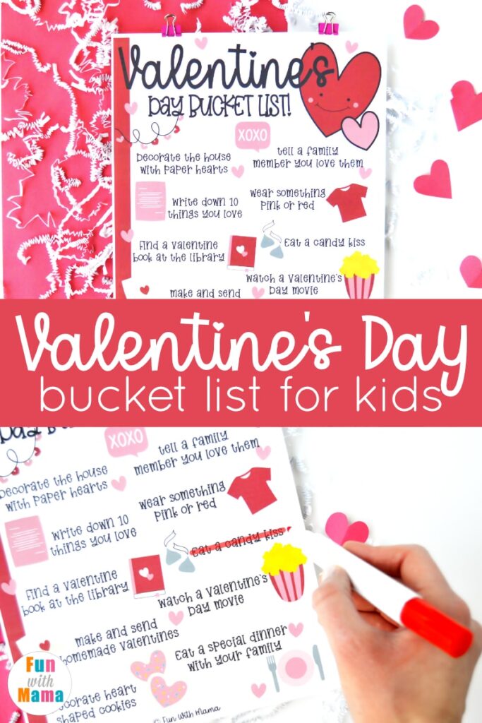 valentine's day bucket list for kids