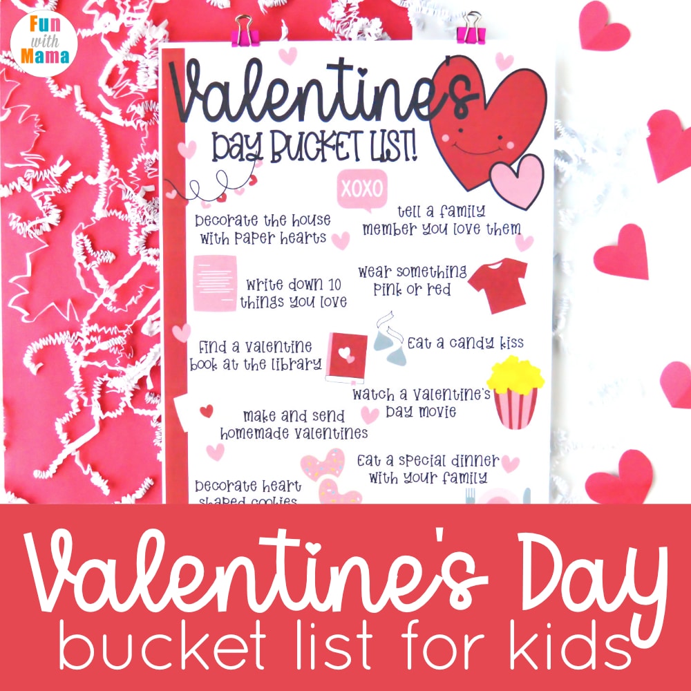 bucket list for Valentine's Day 