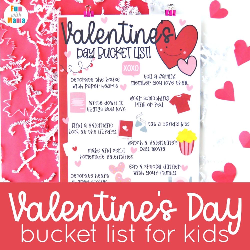 bucket list for Valentine's Day