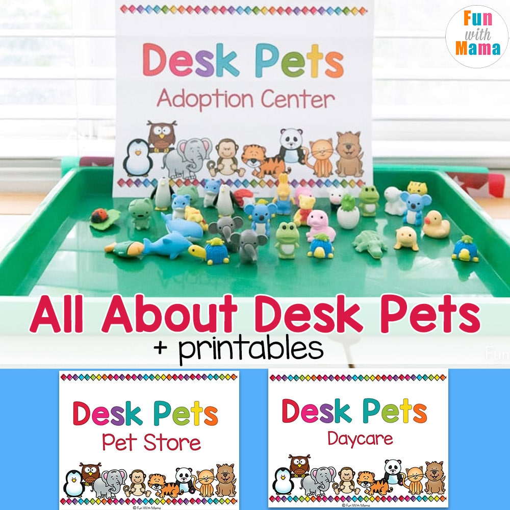 desk pets printbables for classroom fun