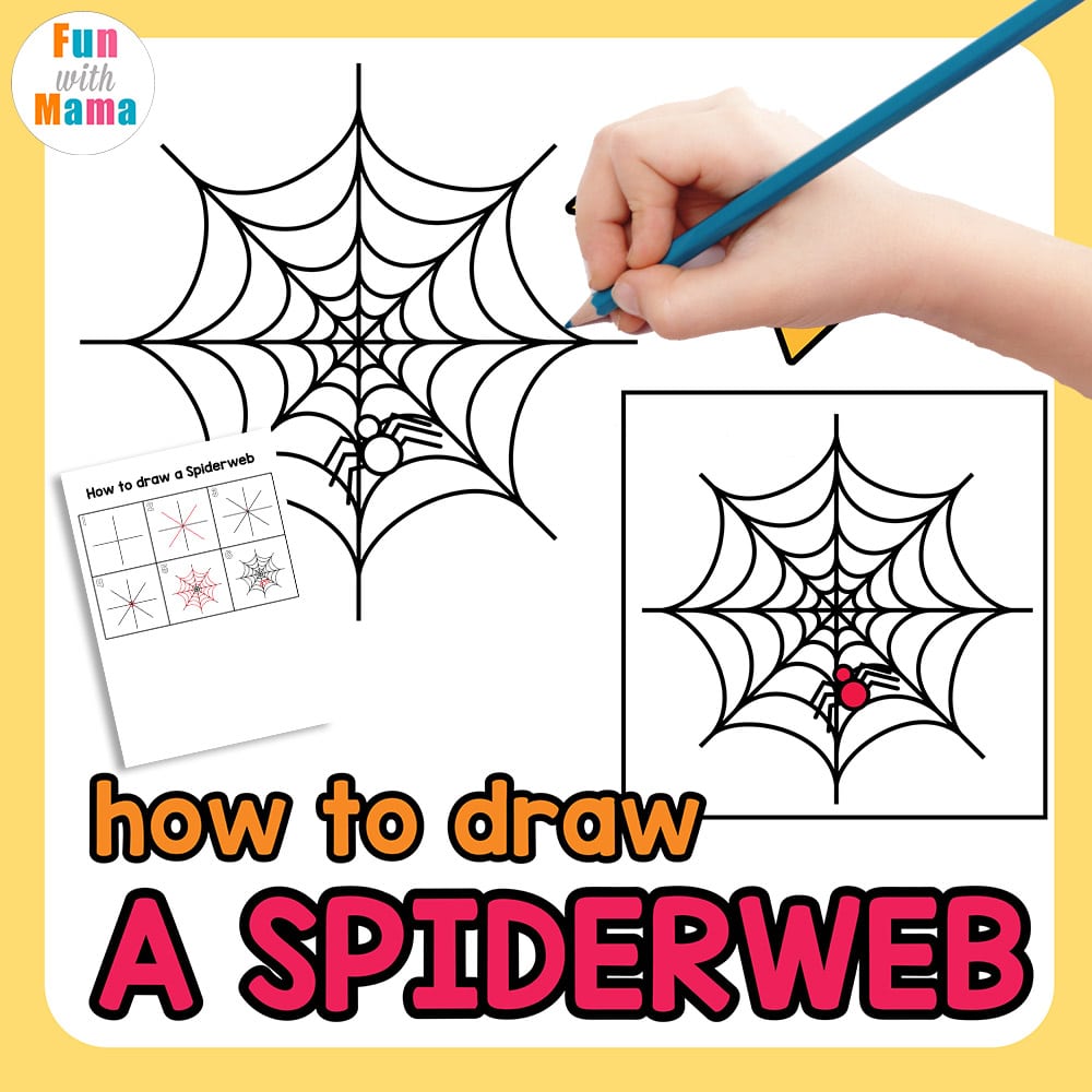 How To Draw a Spider Web Step by Step