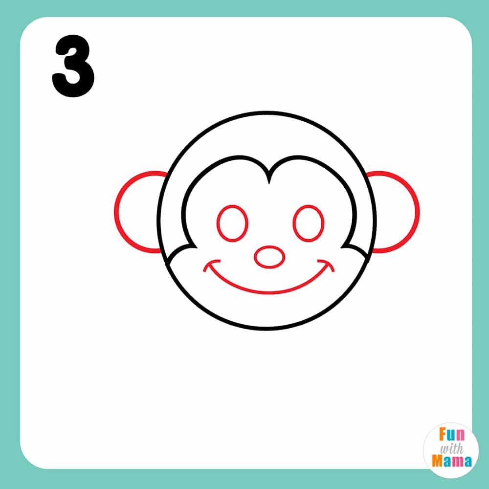 How to draw a monkey - Fun with Mama