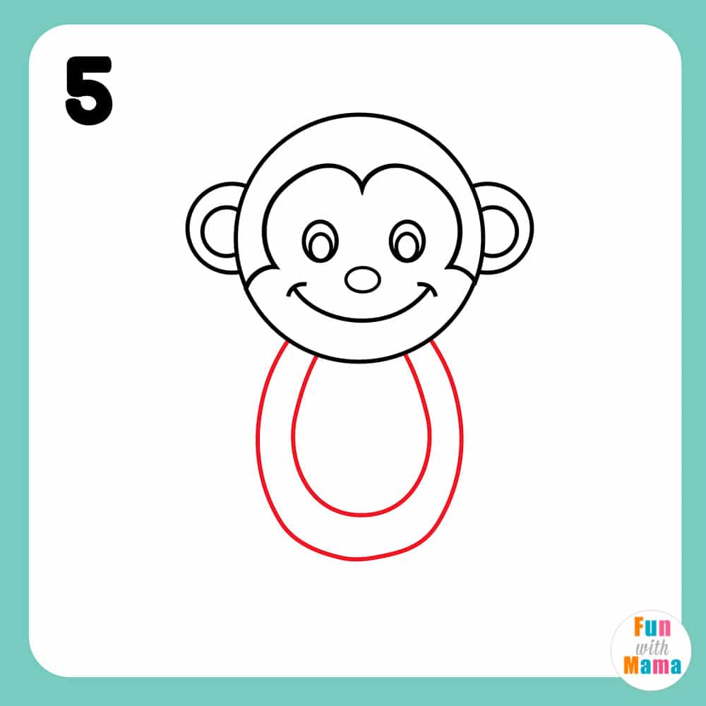 how to draw a monkey's body