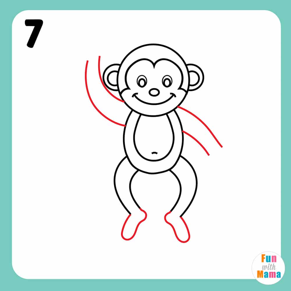 draw monkey arms
