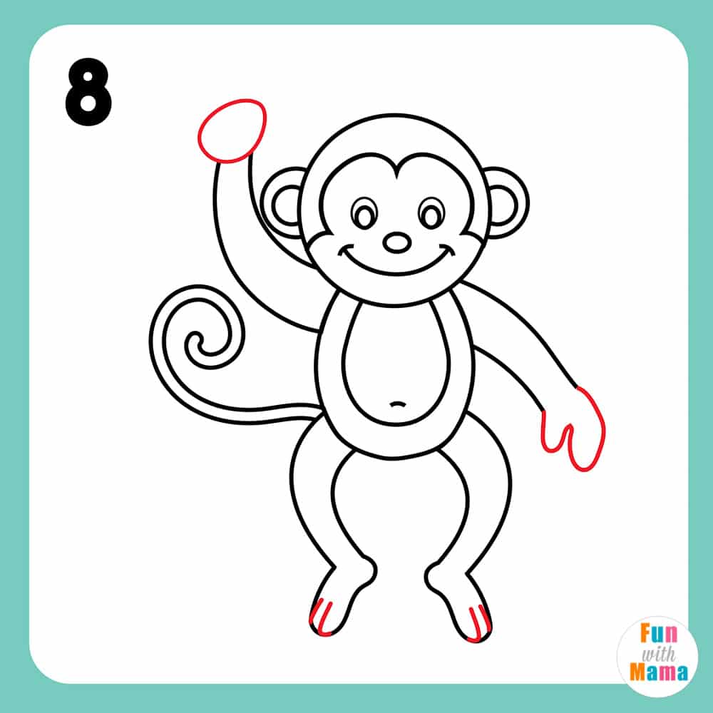 How to draw a monkey - Fun with Mama