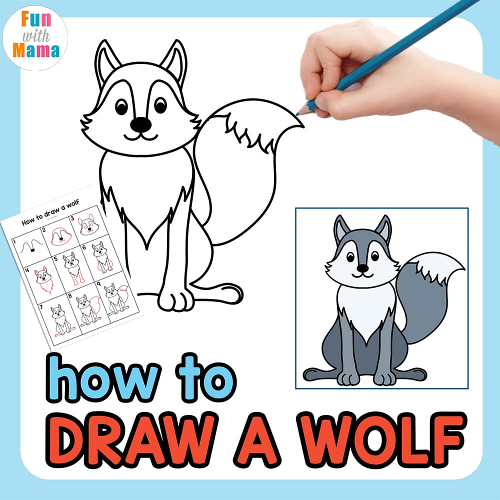 pin image for how to draw a wolf 