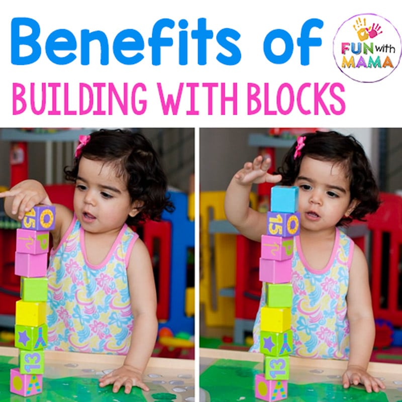 girl building blocks