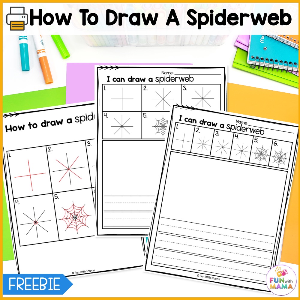 how to draw a spiderweb