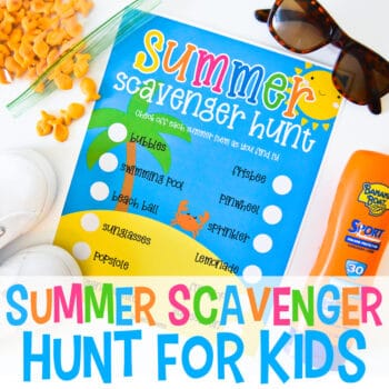 summer scavenger hunt for kids